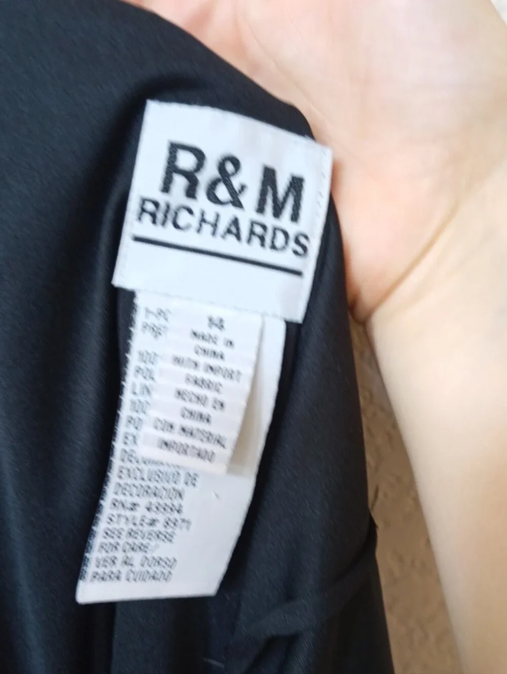 R&M Richards vintage 1990s black embroidered and embellished dress - Picture 10 of 10